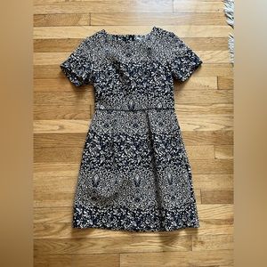H&M A-line Floral Jacquard Dress Size 4